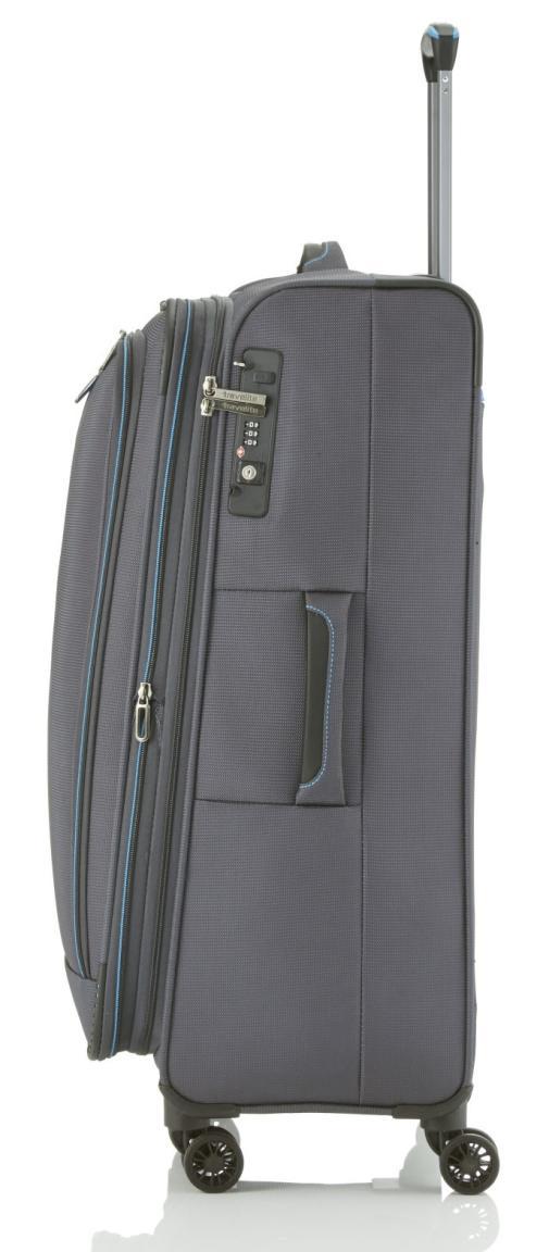Reisekoffer L 77cm Travelite CrossLITE anthrazit dunkelgrau blau
