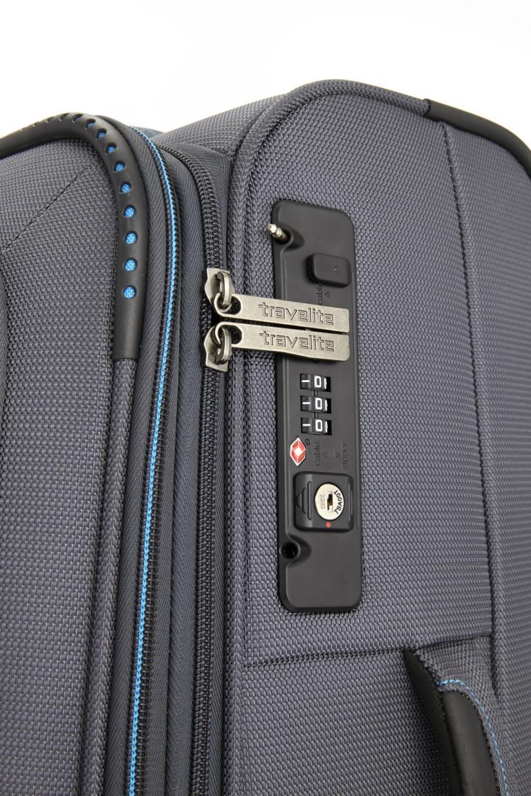 Reisekoffer L 77cm Travelite CrossLITE anthrazit dunkelgrau blau