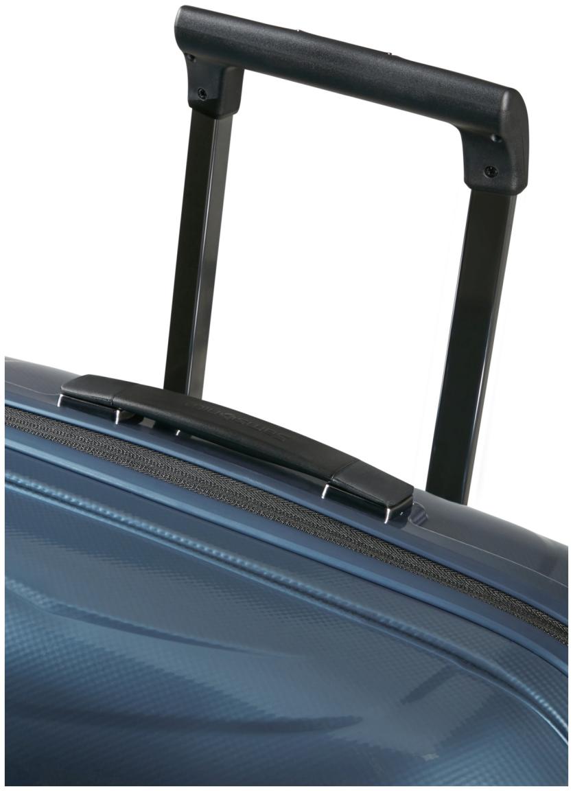 Reisekoffer dunkelblau Samonite Attrix Spinner M 67cm Steel Blue