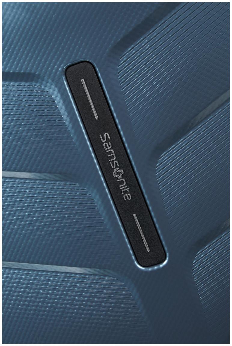 Reisekoffer dunkelblau Samonite Attrix Spinner M 67cm Steel Blue