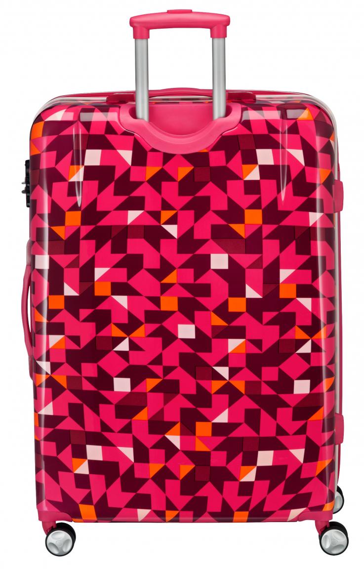 Reisekoffer mit Rollen Campus L Travelite 77cm Quadro Pink
