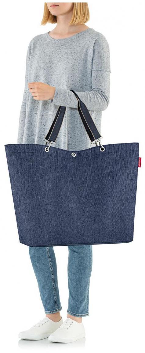 Reisenthel Shopper XL Herringbone Dark Blue Henkeltasche