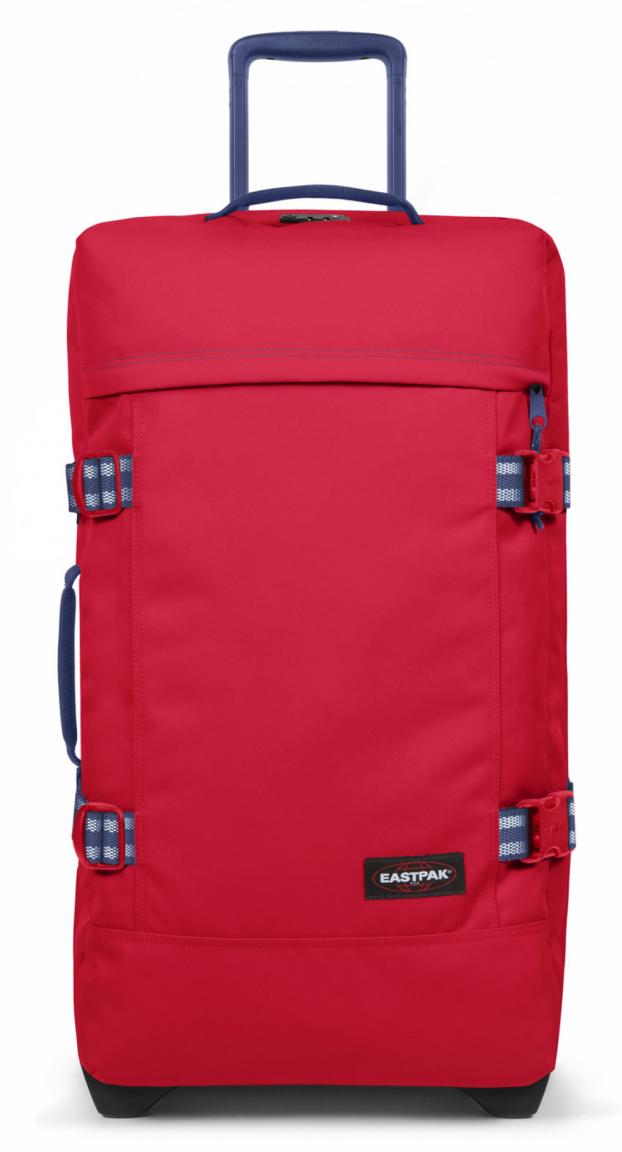 Reisetasche Eastpak Tranverz M Blakout Stop Trolley rot