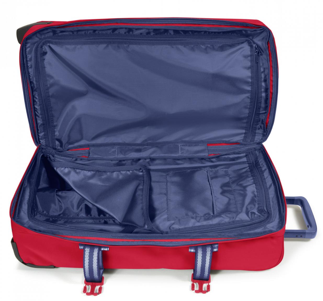 Reisetasche Eastpak Tranverz M Blakout Stop Trolley rot