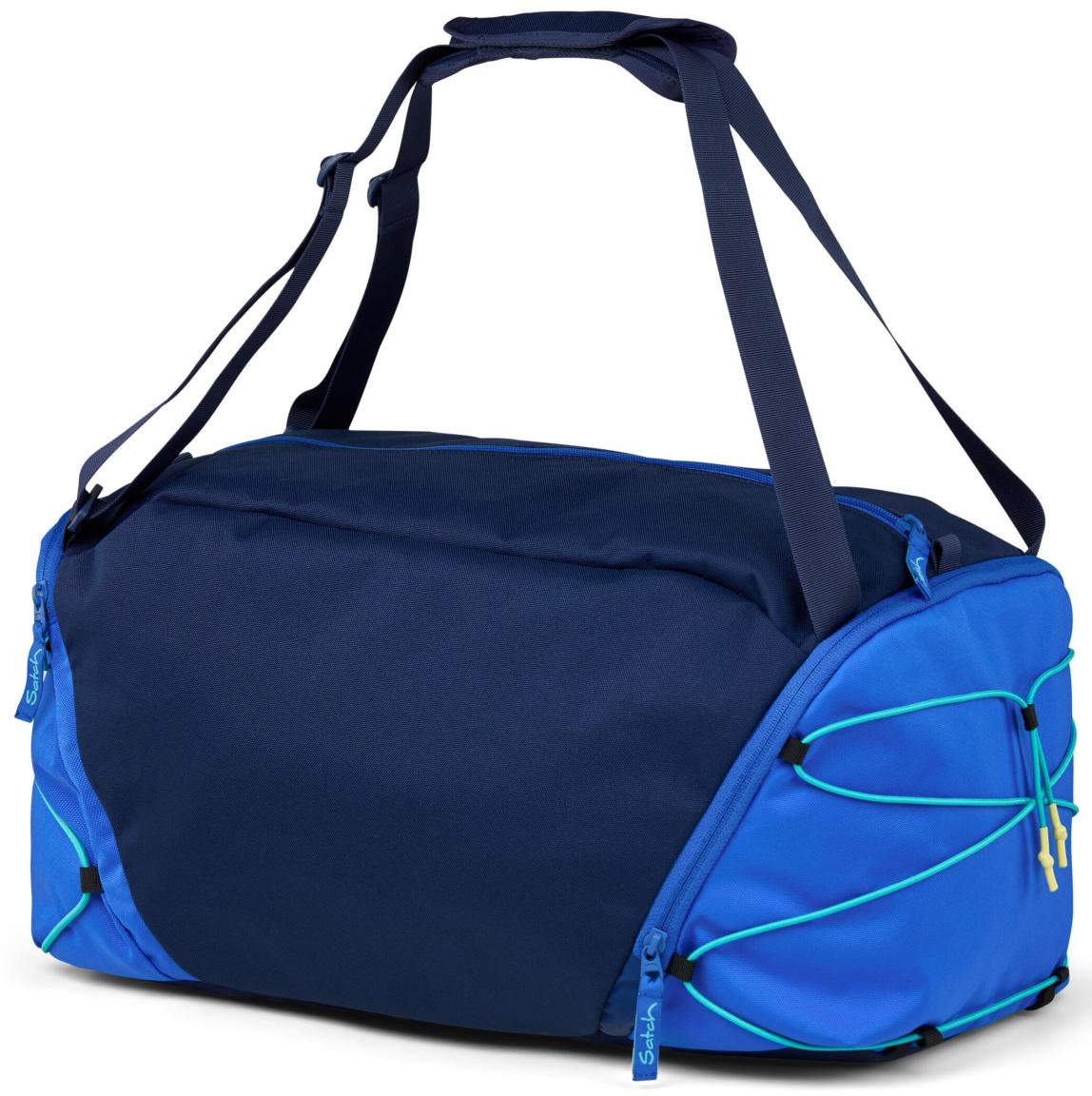 Reisetasche Satch recycelt blau Crossed Blue Nassfach 