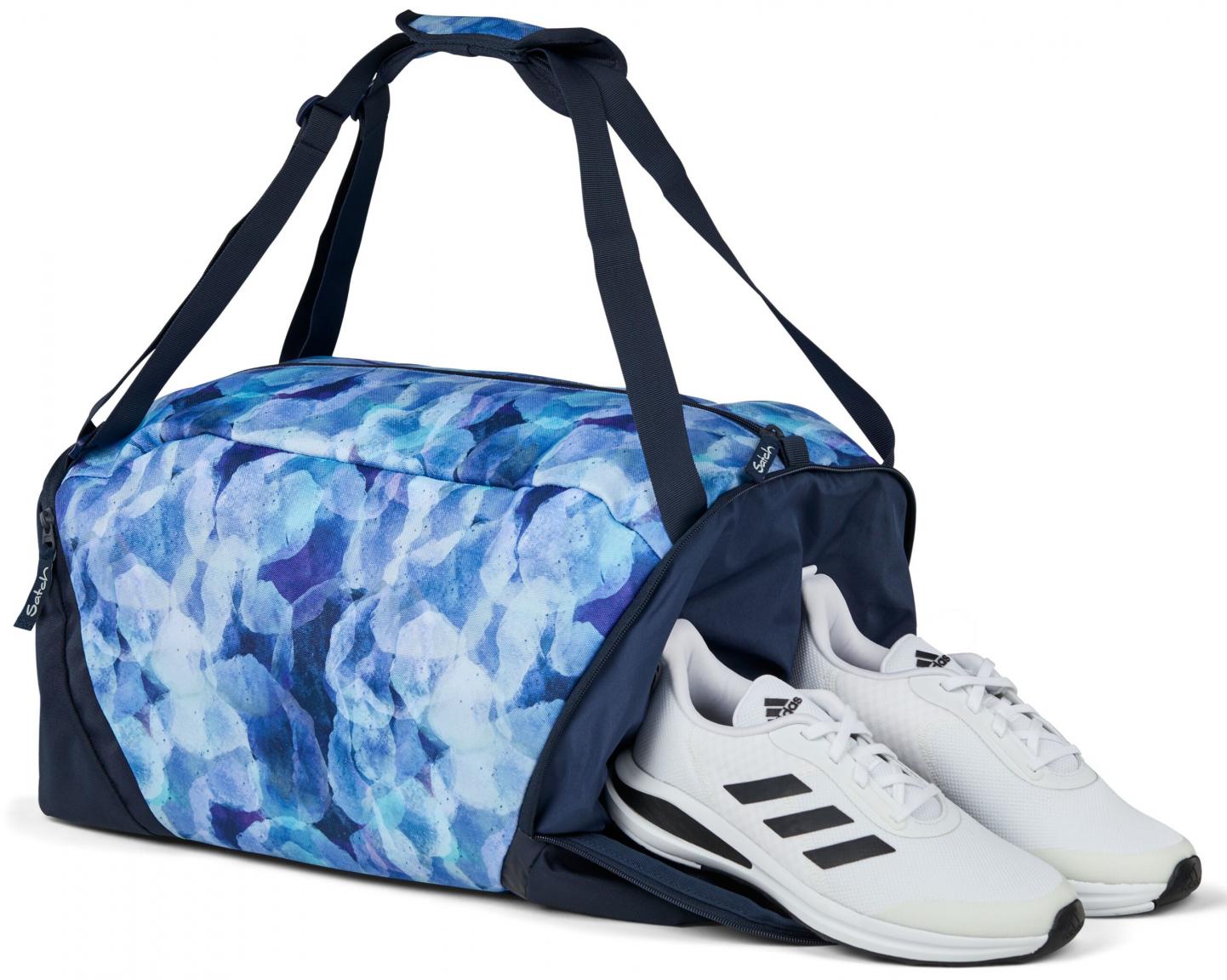 Reisetasche Satch recycelt blau Crossed Blue Nassfach