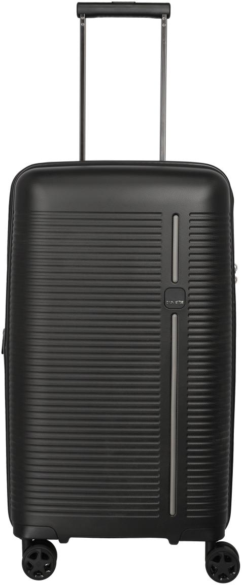 Reisetrolley 4w Trunk M 66cm erweiterbar Travelite Roomer Black schwarz