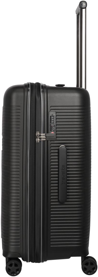 Reisetrolley 4w Trunk M 66cm erweiterbar Travelite Roomer Black schwarz