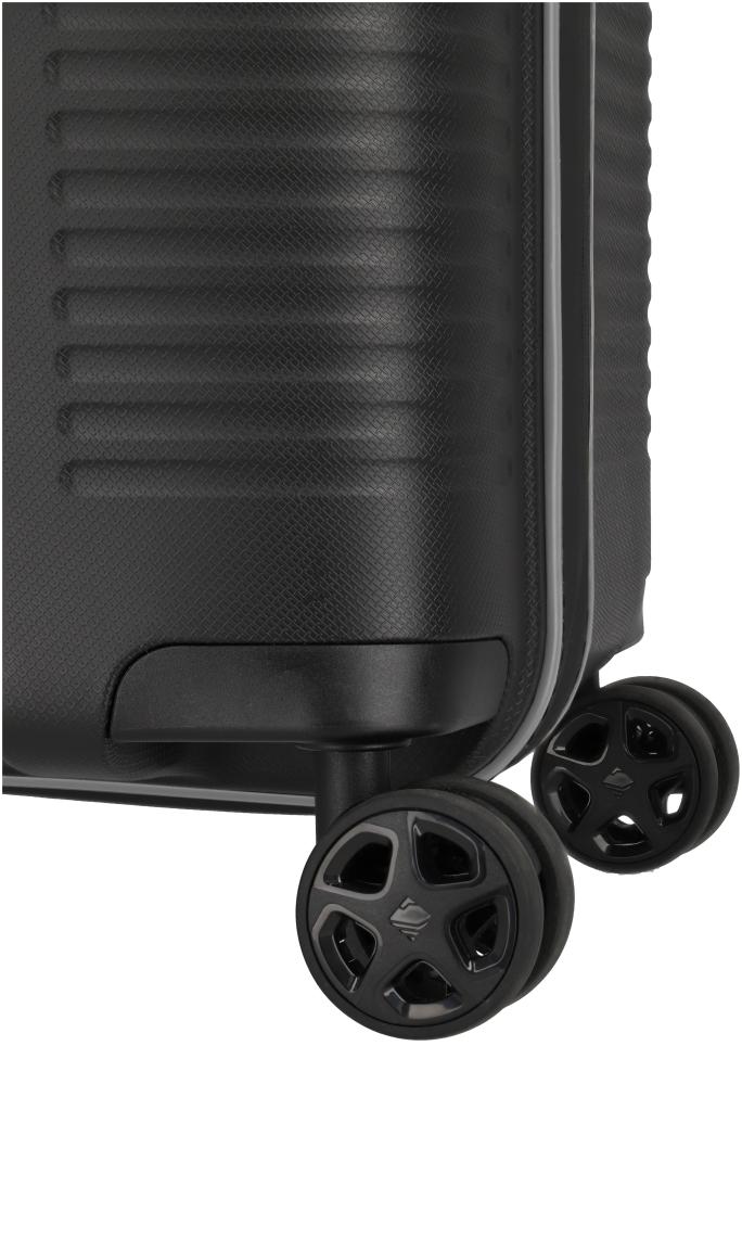 Reisetrolley 4w Trunk M 66cm erweiterbar Travelite Roomer Black schwarz