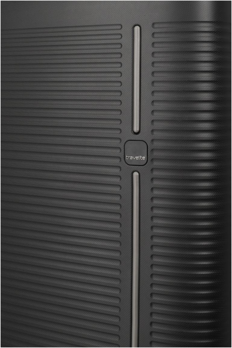 Reisetrolley 4w Trunk M 66cm erweiterbar Travelite Roomer Black schwarz