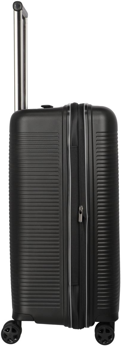 Reisetrolley 4w Trunk M 66cm erweiterbar Travelite Roomer Black schwarz