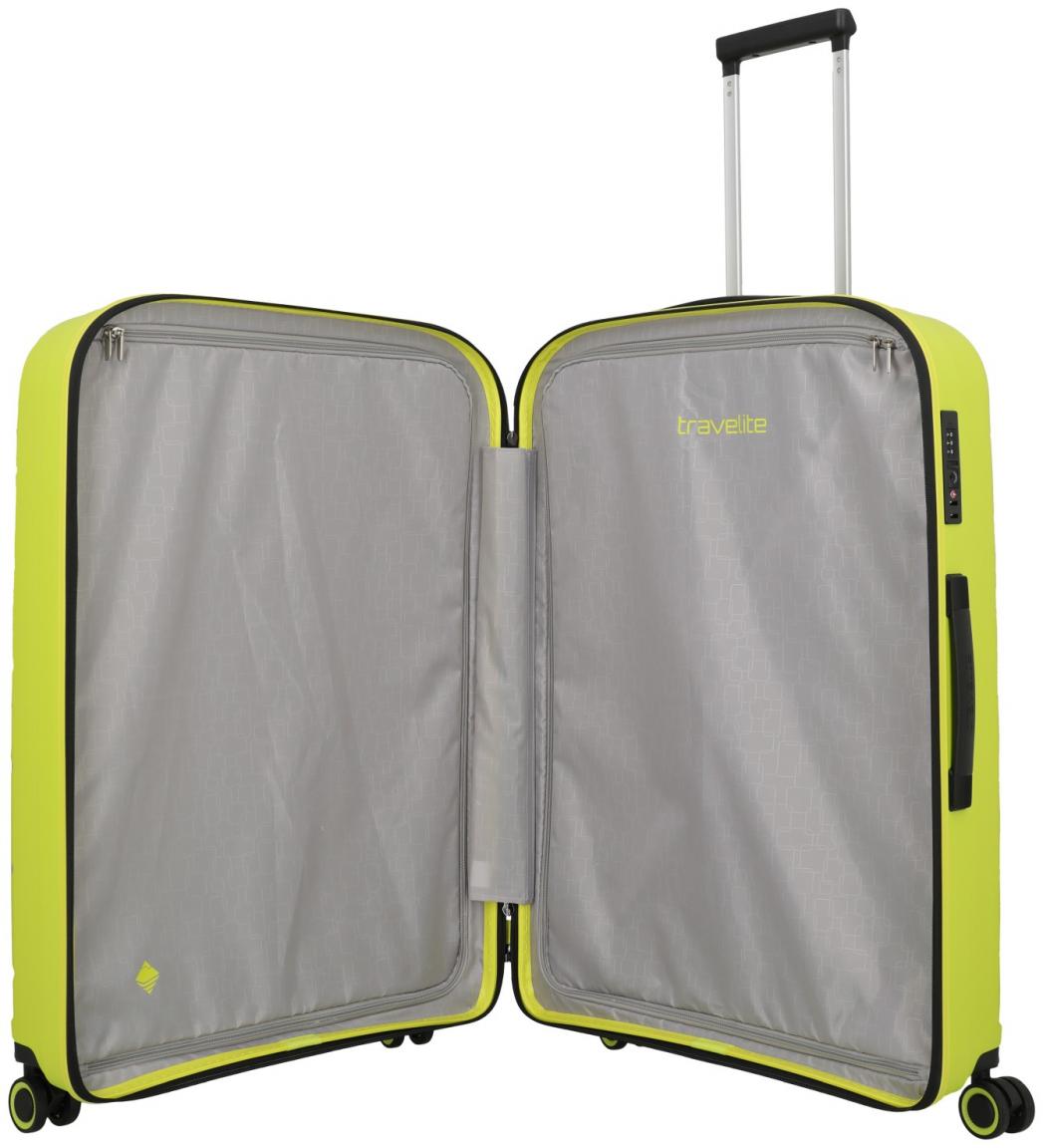 Reisetrolley Travelite Burano L 75cm Apple Green gelbgrün Hartschale