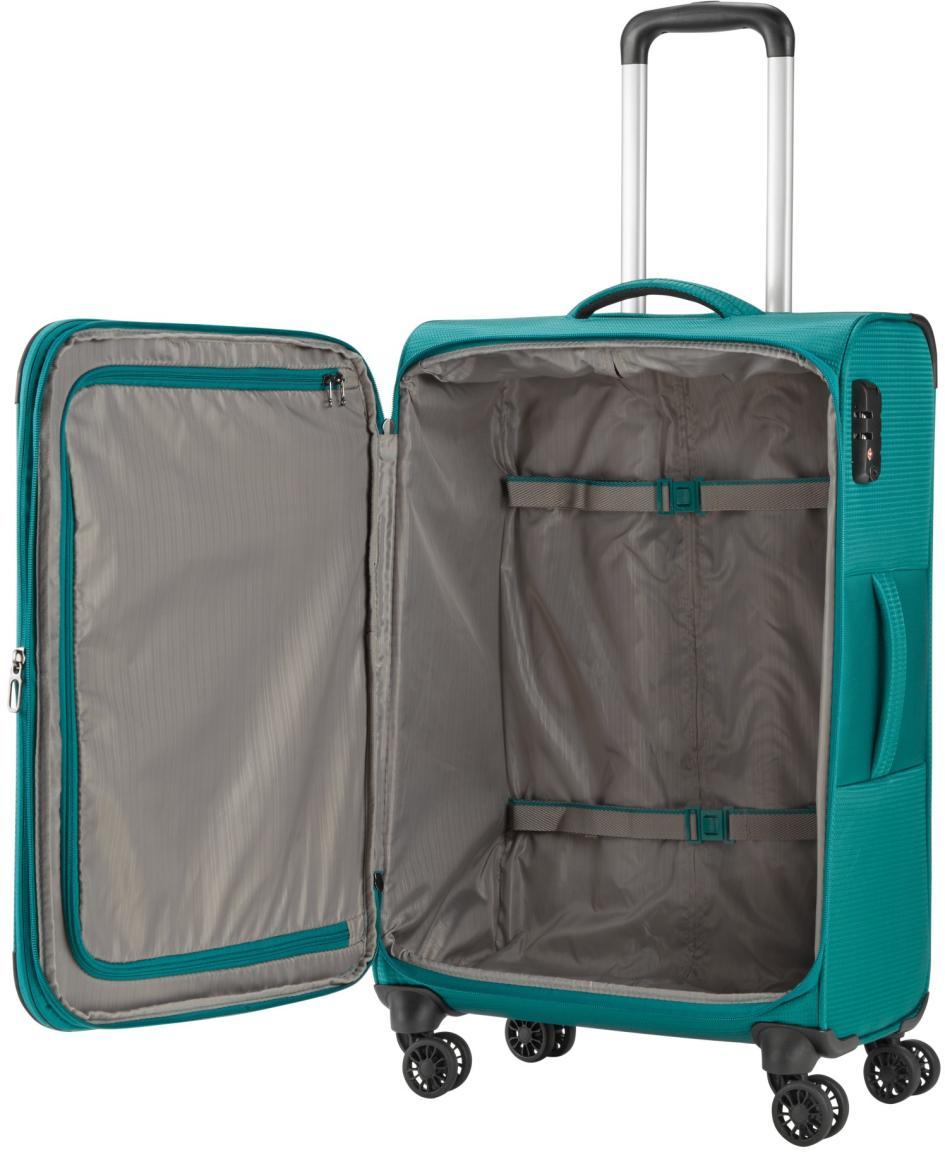 Reisetrolley petrol Travelite Seaside M 66cm TSA-Schloss erweiterbar