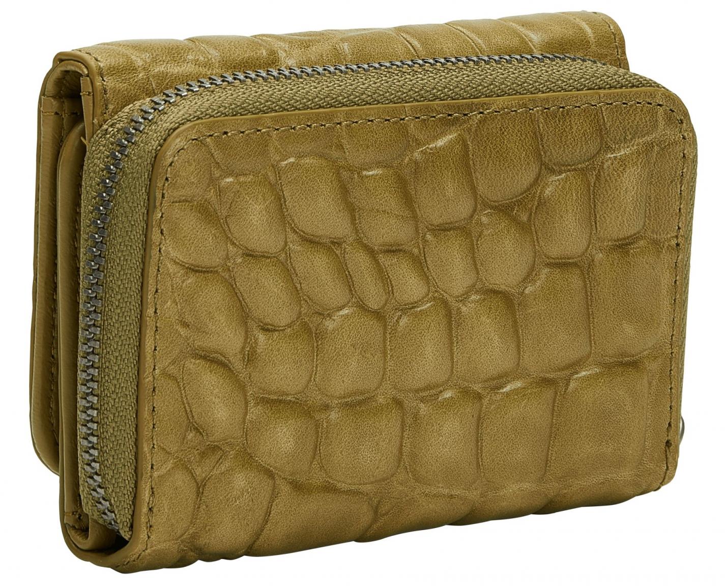 Reptilienprägung Damengeldtasche Dark Dijon Liebeskind RFID Kroko Pablita senfgelb