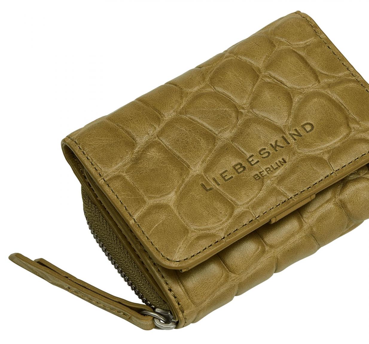 Reptilienprägung Damengeldtasche Dark Dijon Liebeskind RFID Kroko Pablita senfgelb