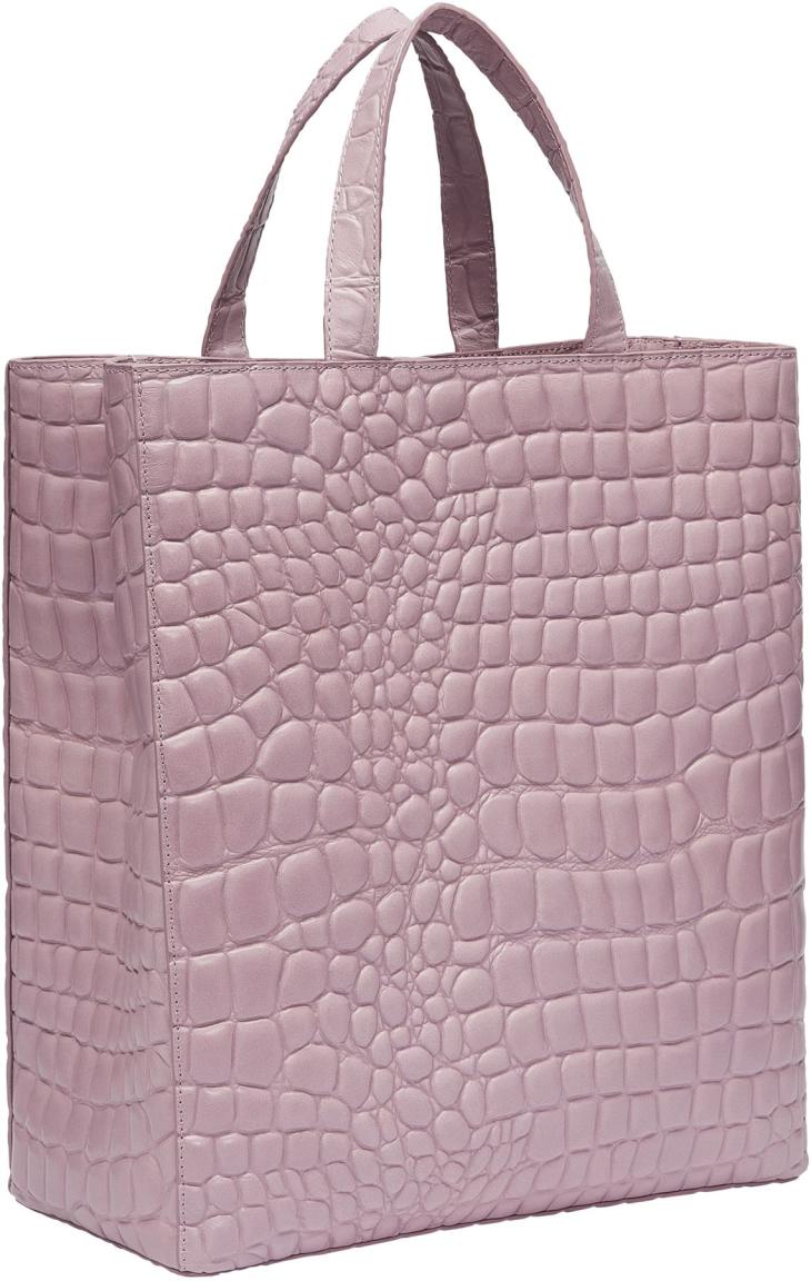 Reptiloptik Kurzgrifftasche Paper Bag Tote M Pale Lavender Lila Liebeskind Berlin