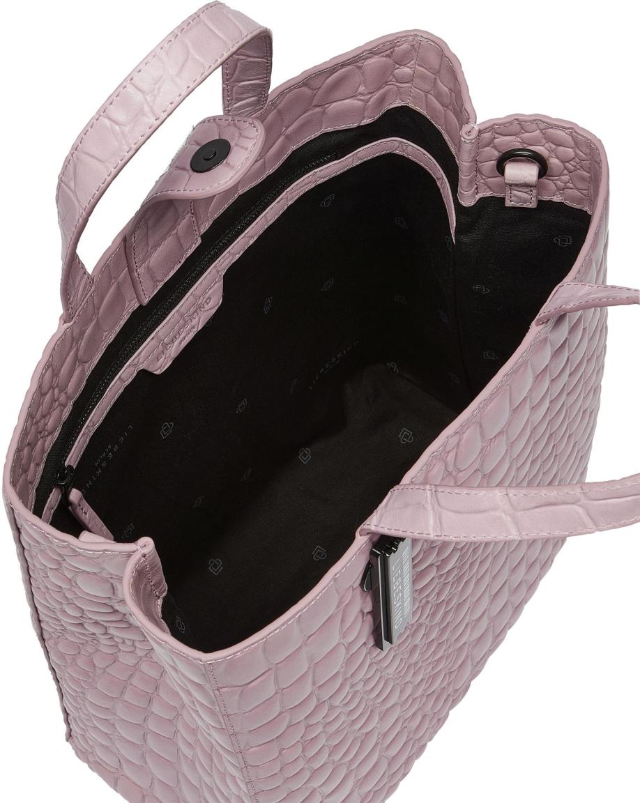 Reptiloptik Kurzgrifftasche Paper Bag Tote M Pale Lavender Lila Liebeskind Berlin