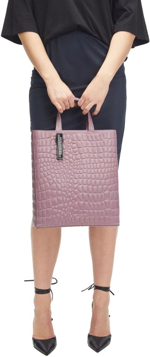 Reptiloptik Kurzgrifftasche Paper Bag Tote M Pale Lavender Lila Liebeskind Berlin