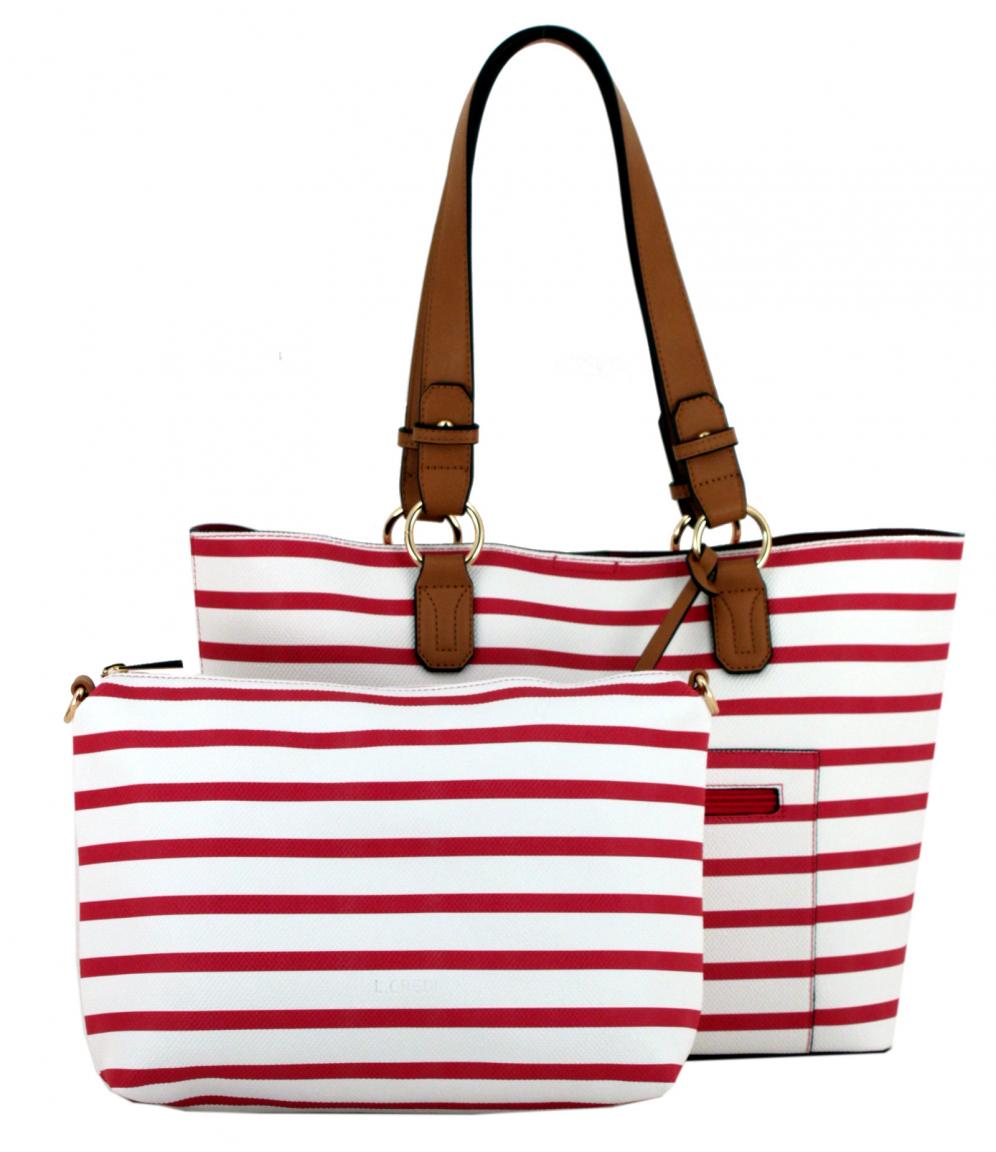 Riementasche L.Credi Collen gelb gestreift Innentasche