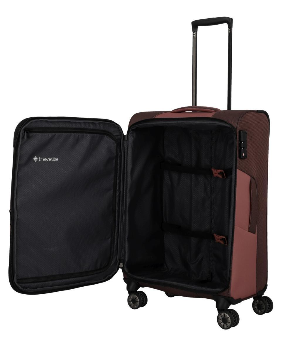 Rollenkoffer erweiterbar Travelite Viia Frühlingsrose M 67cm