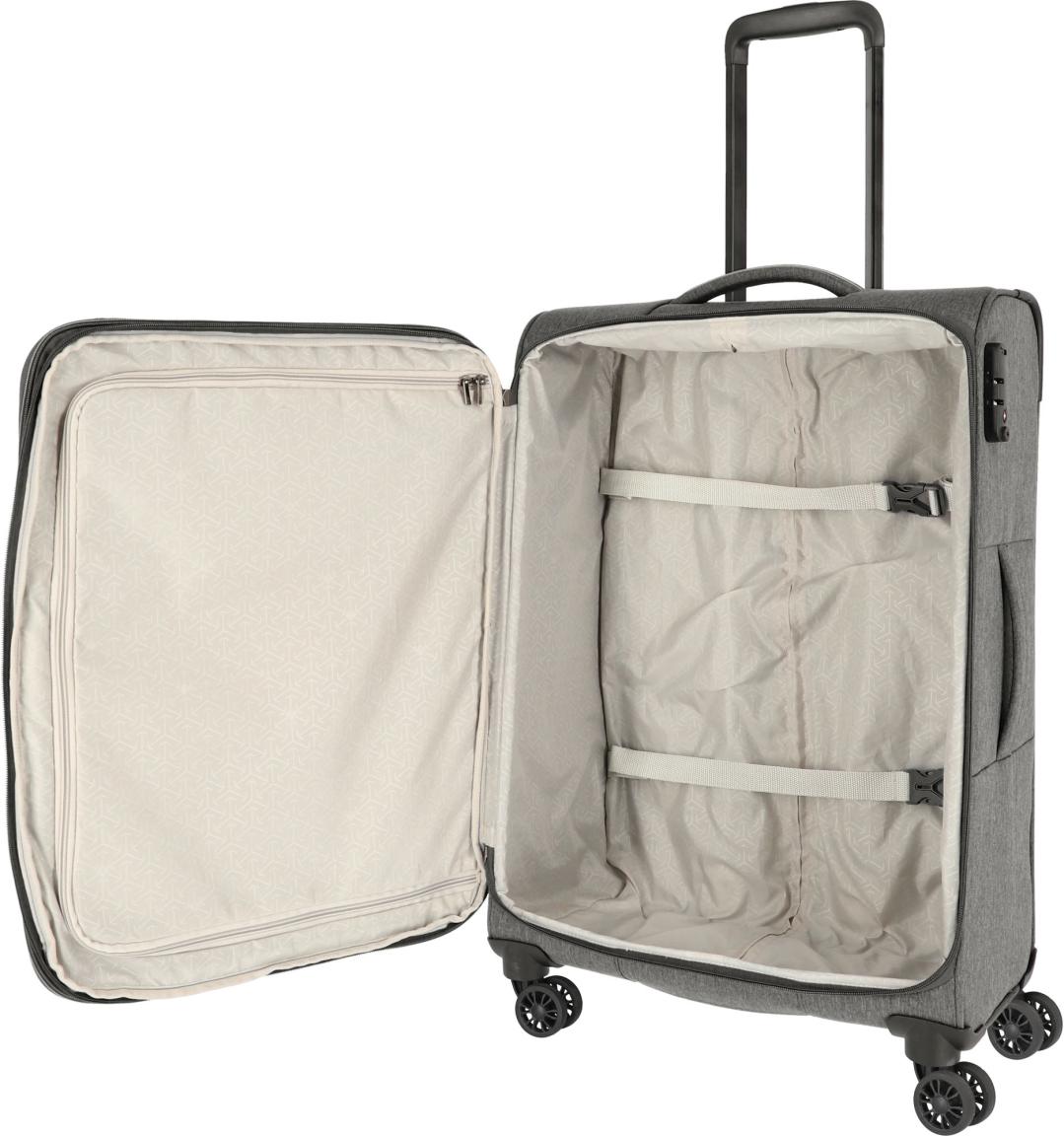 Rollenkoffer mit Dehnfalte Travelite Boja Anthrazit M 67cm