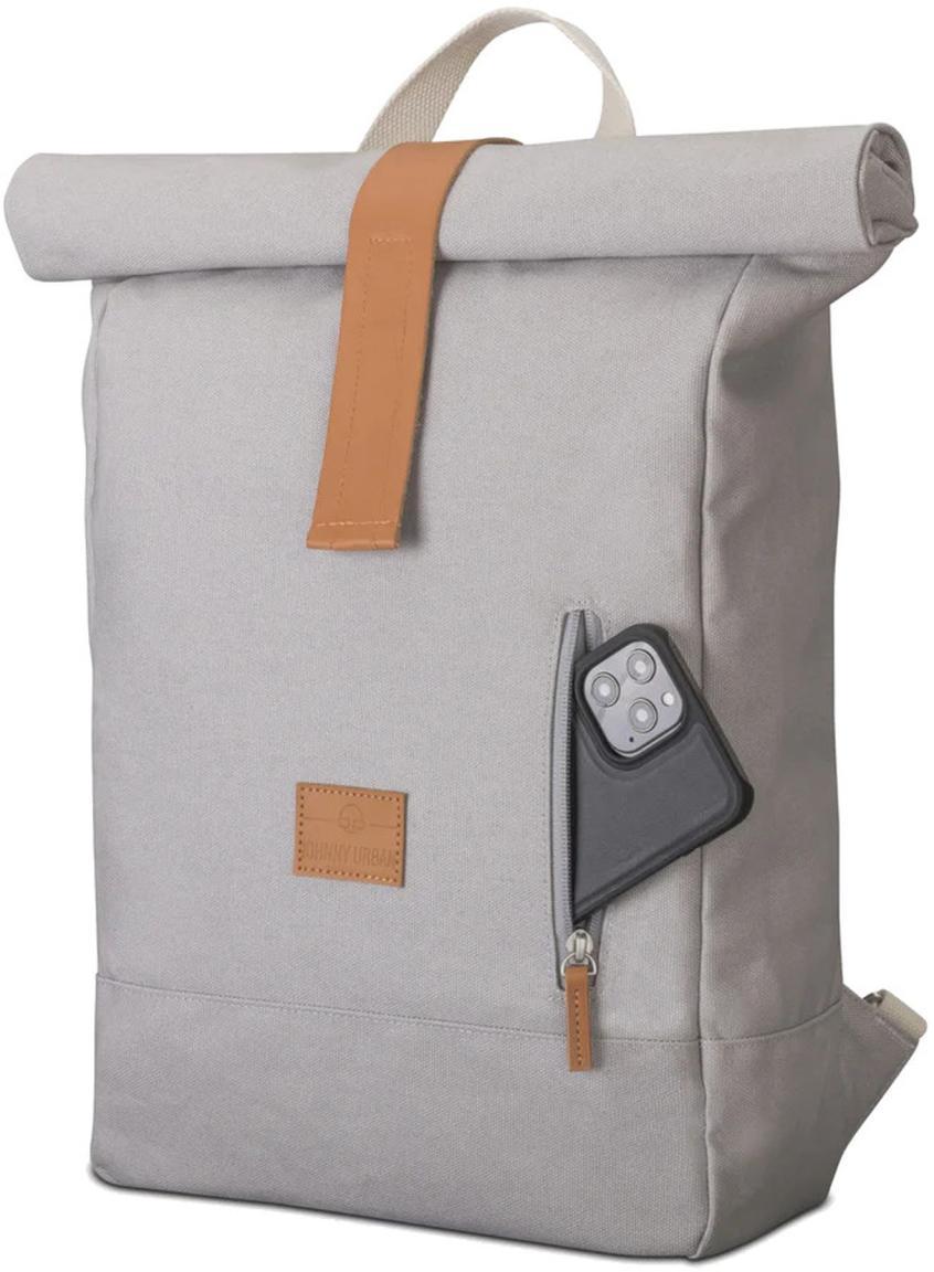 Rolltop Rucksack Adam Medium Johnny Urban Canvas imprägniert Grey Grau