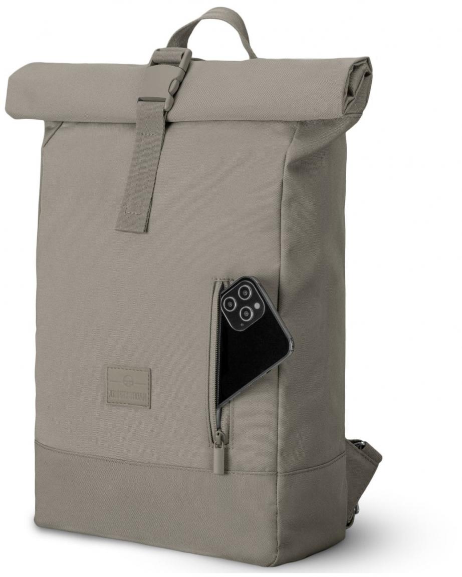 Rolltop Rucksack Robin Medium Johnny Urban wasserabweisend Desert Grey Grau