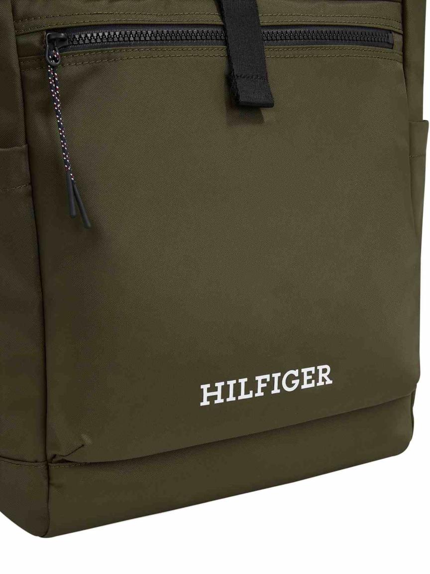 Rolltop Rucksack Tommy Hilfiger Army Green TH Monotype Rolltop Backpack