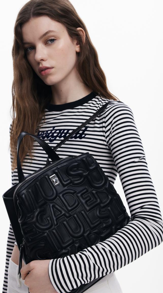 Rucksack Desigual Sumy Mini schwarz Maki Buchstaben