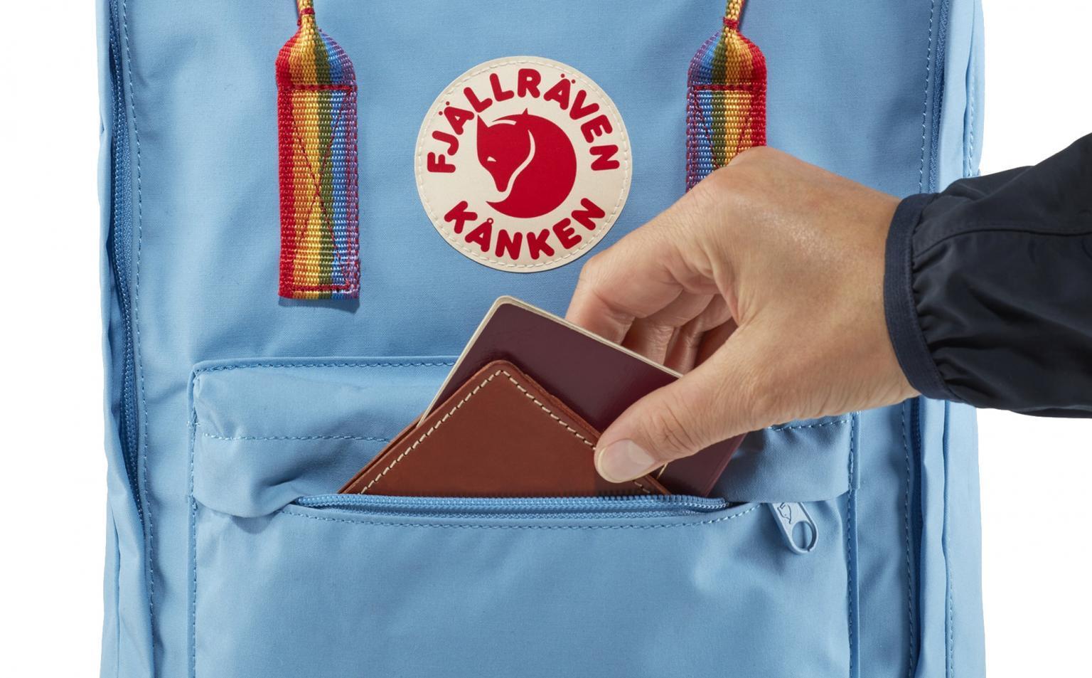 Rucksack Fjällräven Kanken Deep Turquoise türkisblau Sitzkissen