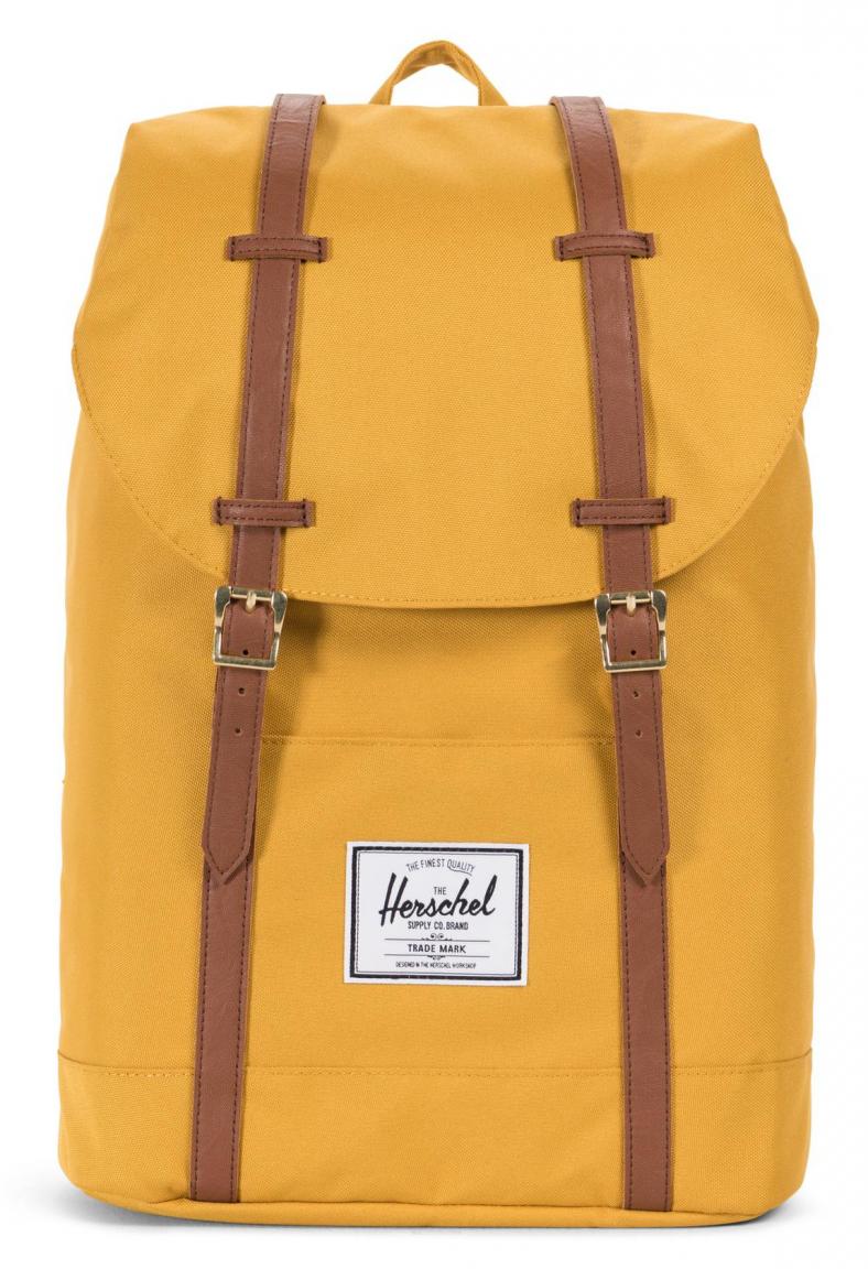 Rucksack Herschel Retreat Arrowwood senfgelb kleiner Fehler