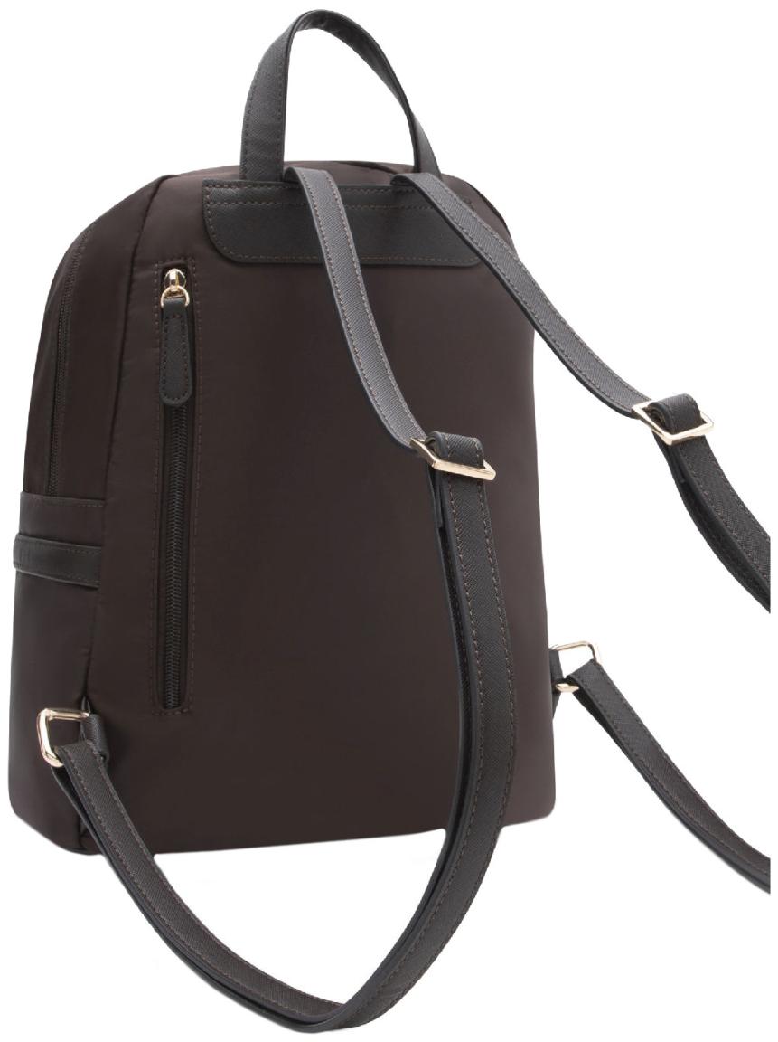 Rucksack L.Credi dunkelbraun Alena strukturiert Nylon vegan