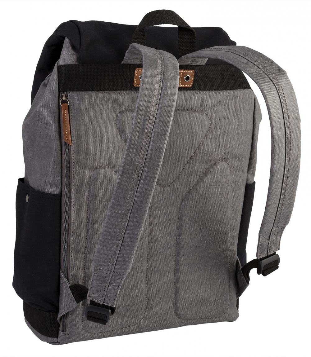 Rucksack mit Laptopfach camel active grau schwarz Zugband