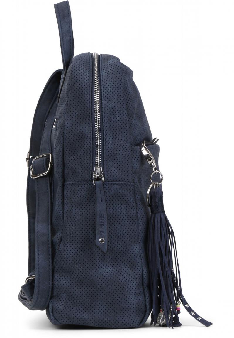 Rucksack mit Lochmuster Suri Frey Romy Basic dunkelblau