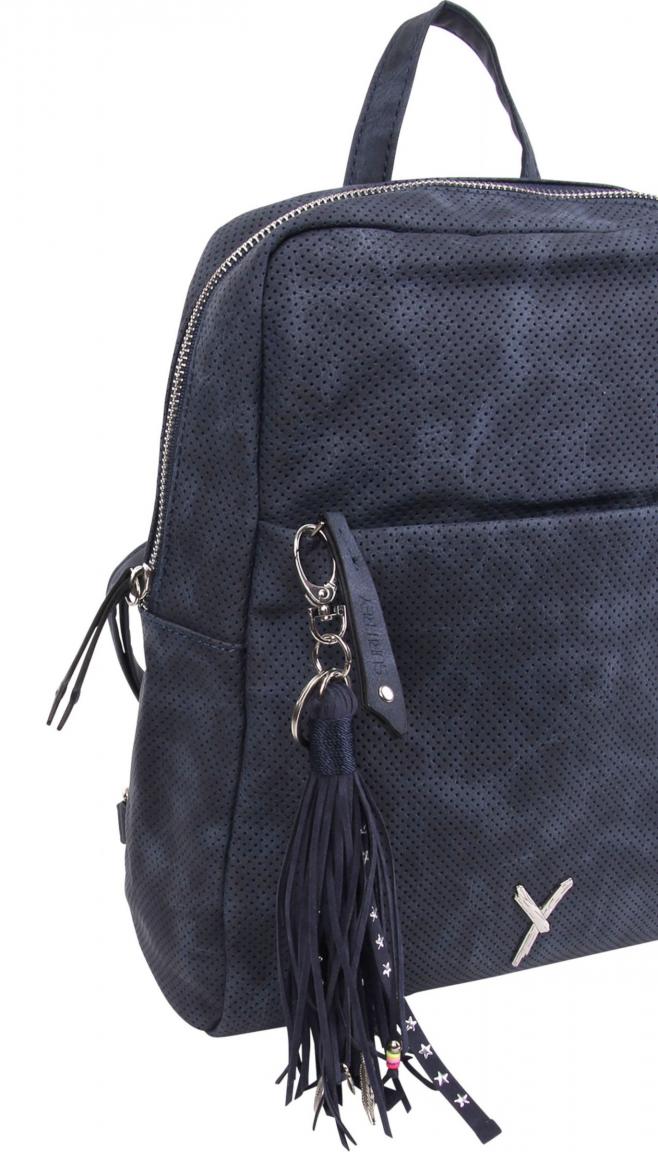 Rucksack mit Lochmuster Suri Frey Romy Basic dunkelblau