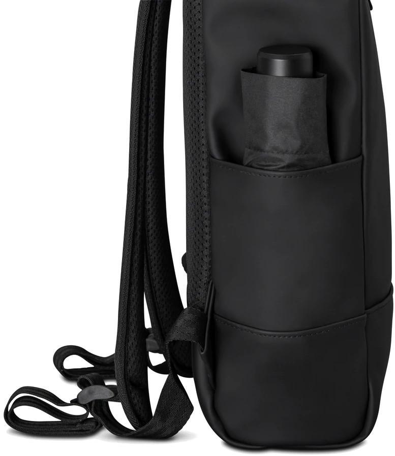 Rucksack mit Rolltop Harvey Johnny Urban nachhaltig gummiert Black