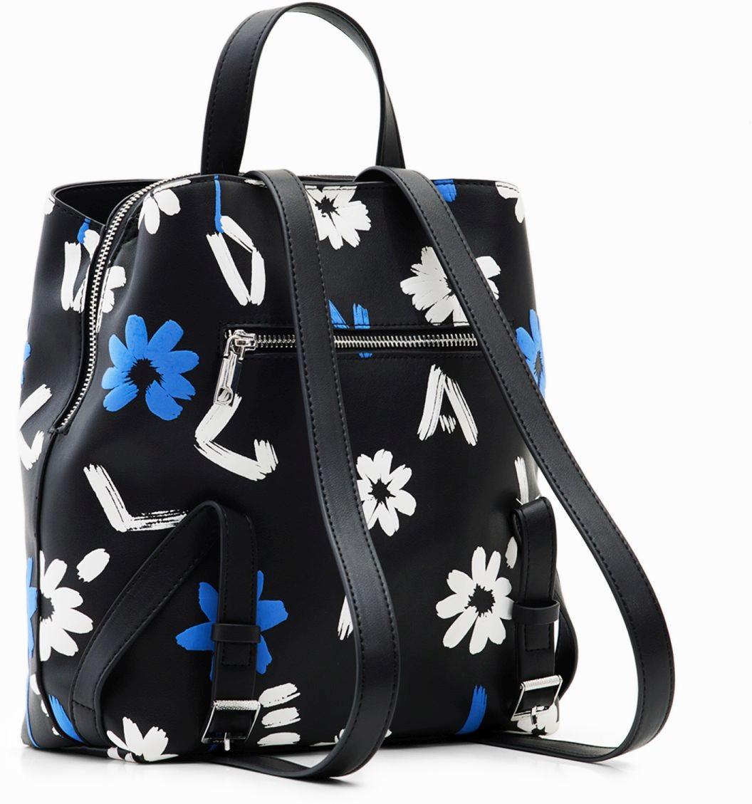 Rucksack schwarz blau Print Desigual Sumy Mini Margy Negro