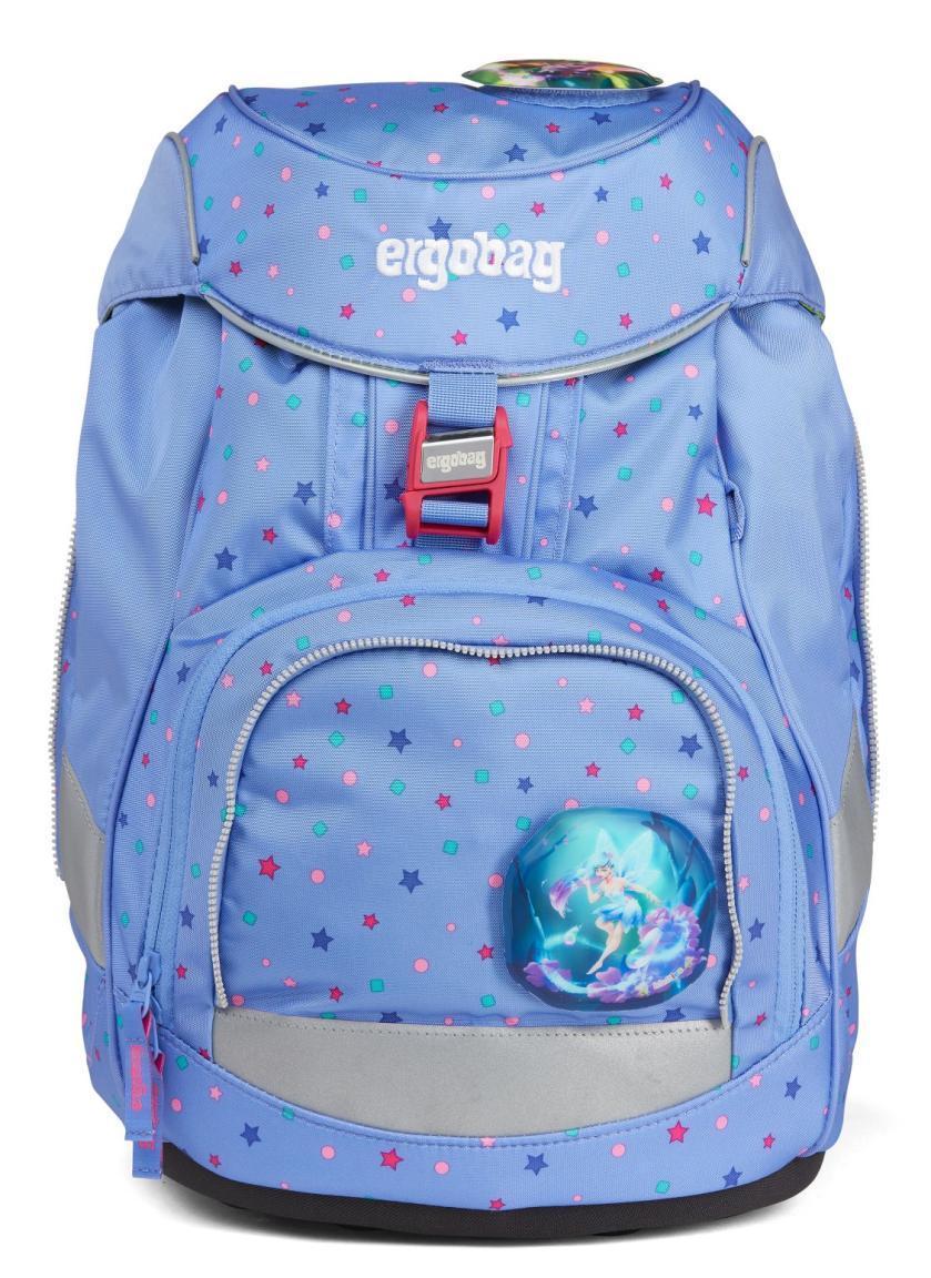 Rucksackkomplettset ergobag pack Bärzaubernd lila Sterne verstellbar 6-teilig