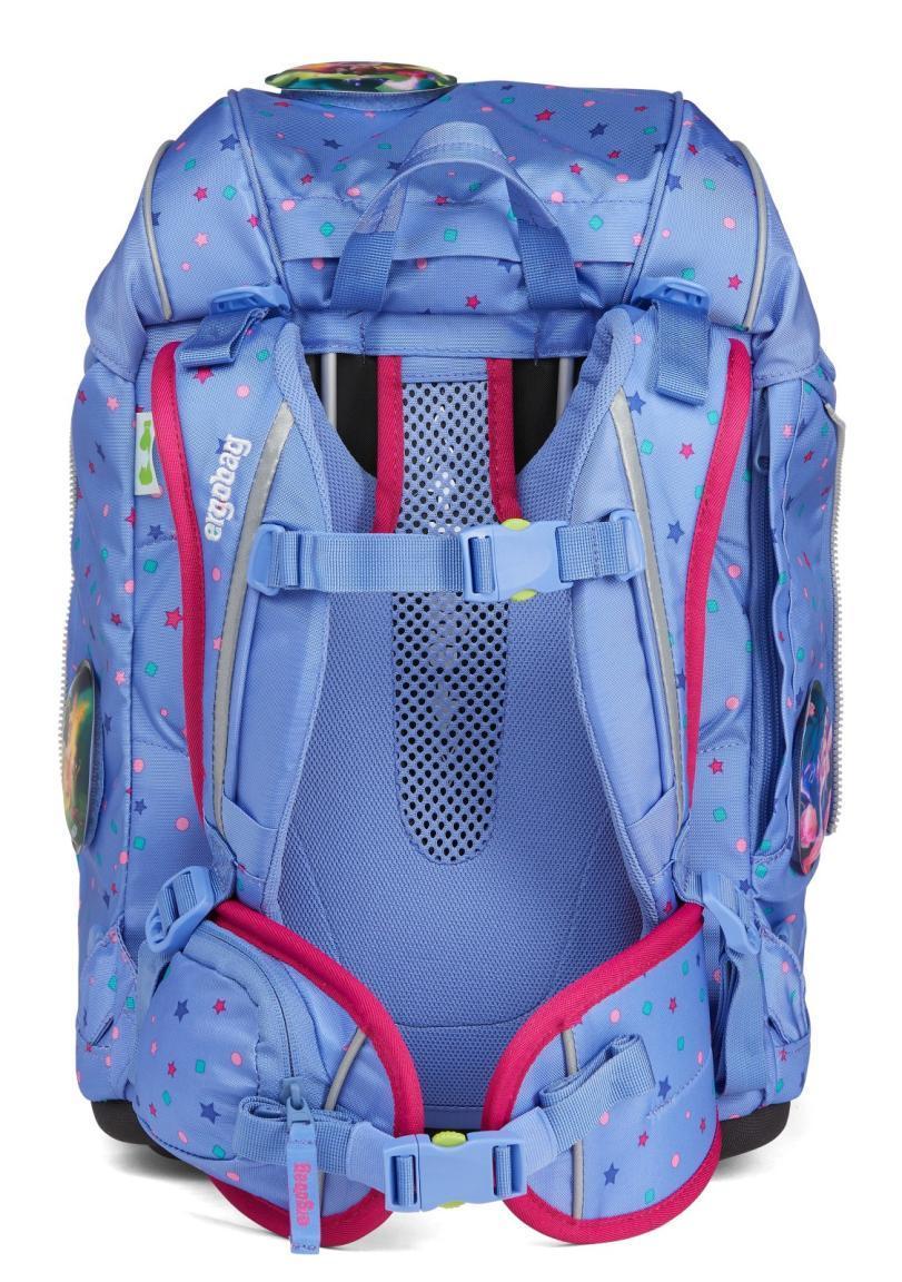 Rucksackkomplettset ergobag pack Bärzaubernd lila Sterne verstellbar 6-teilig