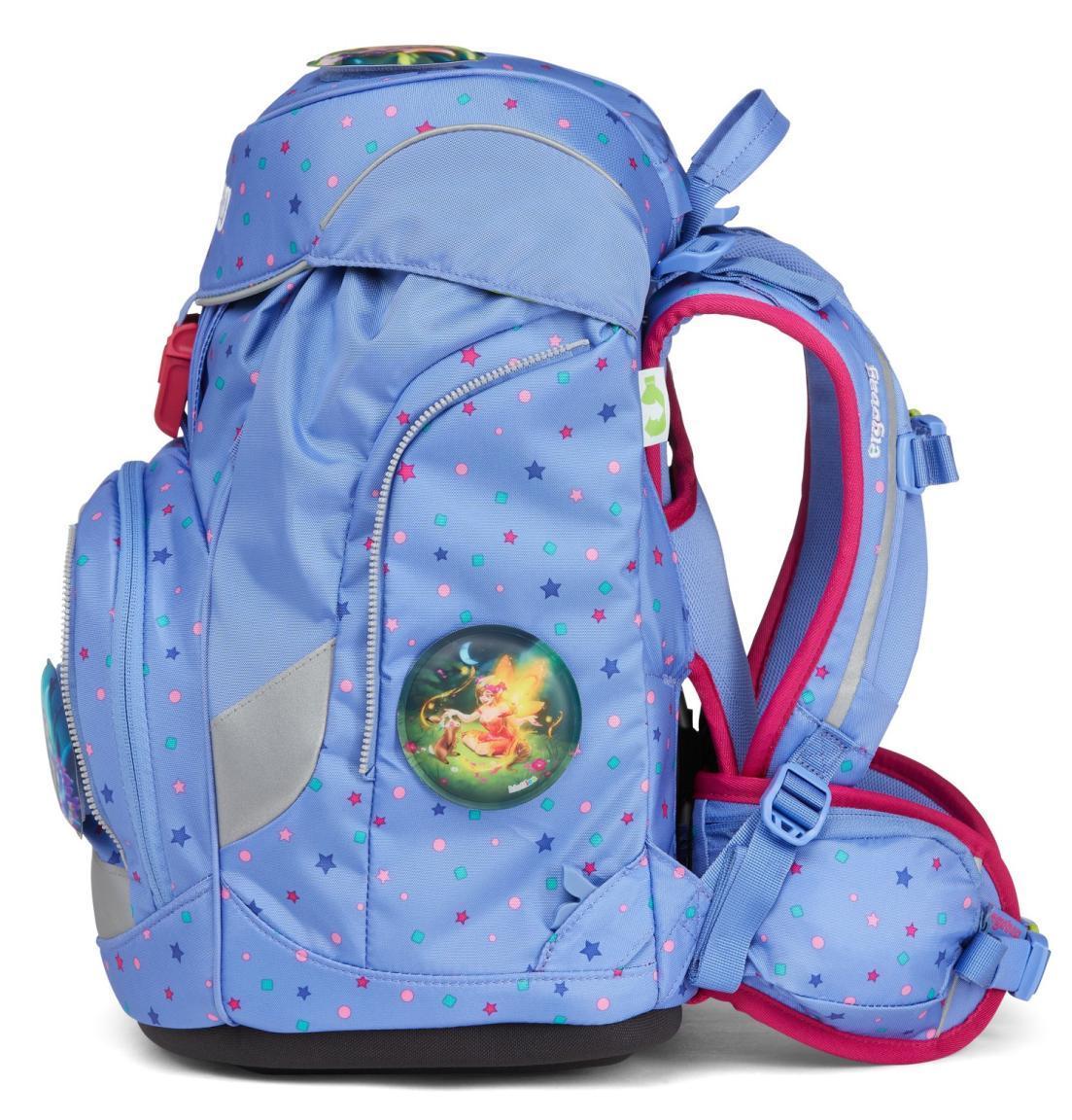 Rucksackkomplettset ergobag pack Bärzaubernd lila Sterne verstellbar 6-teilig