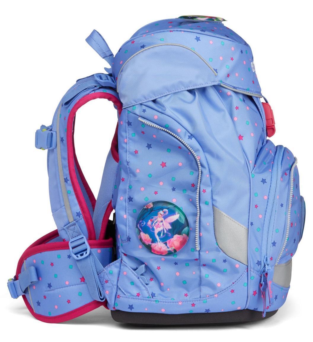 Rucksackkomplettset ergobag pack Bärzaubernd lila Sterne verstellbar 6-teilig