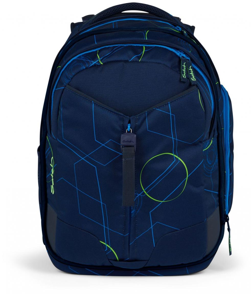 Rucksackset Satch Match Blue Tech dreiteilig blau gemustert