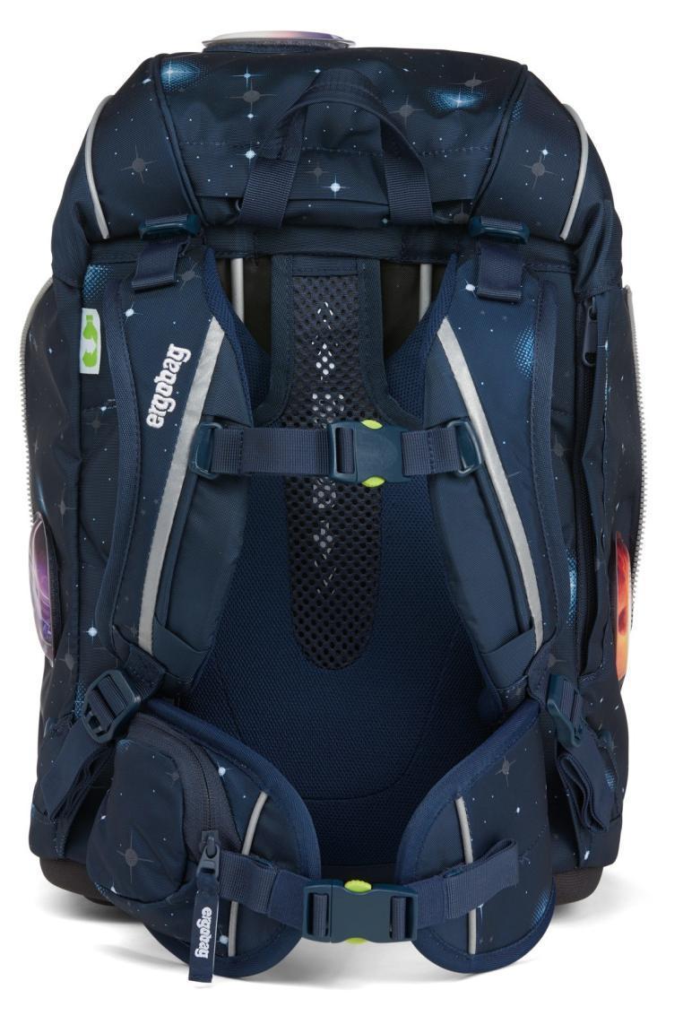 Rucksackset Schüttelpennal Federmappe ergobag pack KoBärnikus Glow dunkelblau