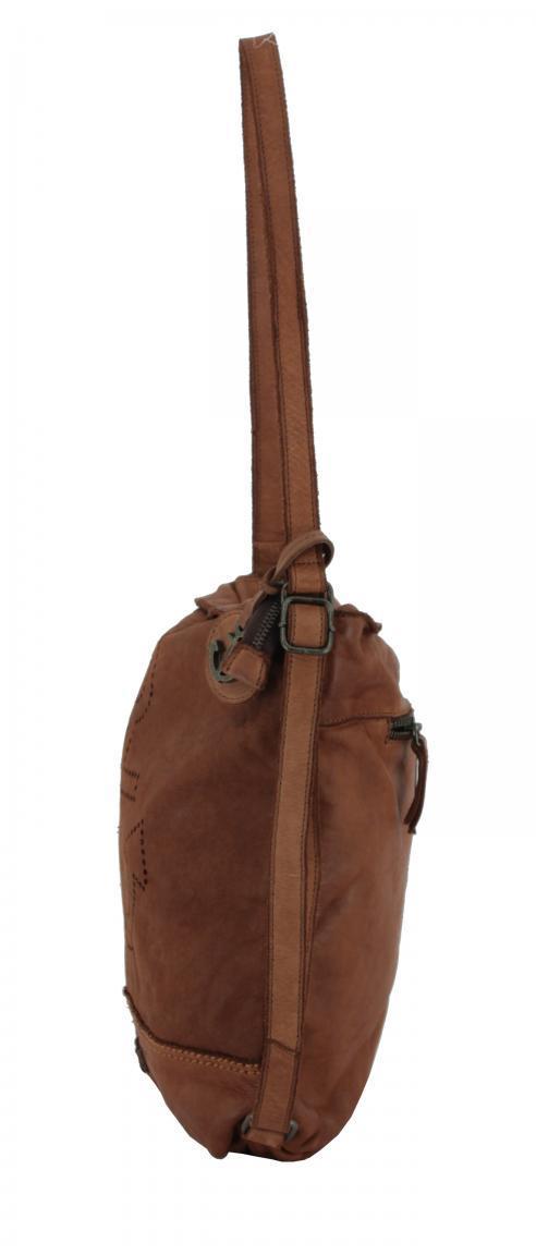 Rucksacktasche Leder Calypso Brown Harbour2nd dunkelbraun Anker