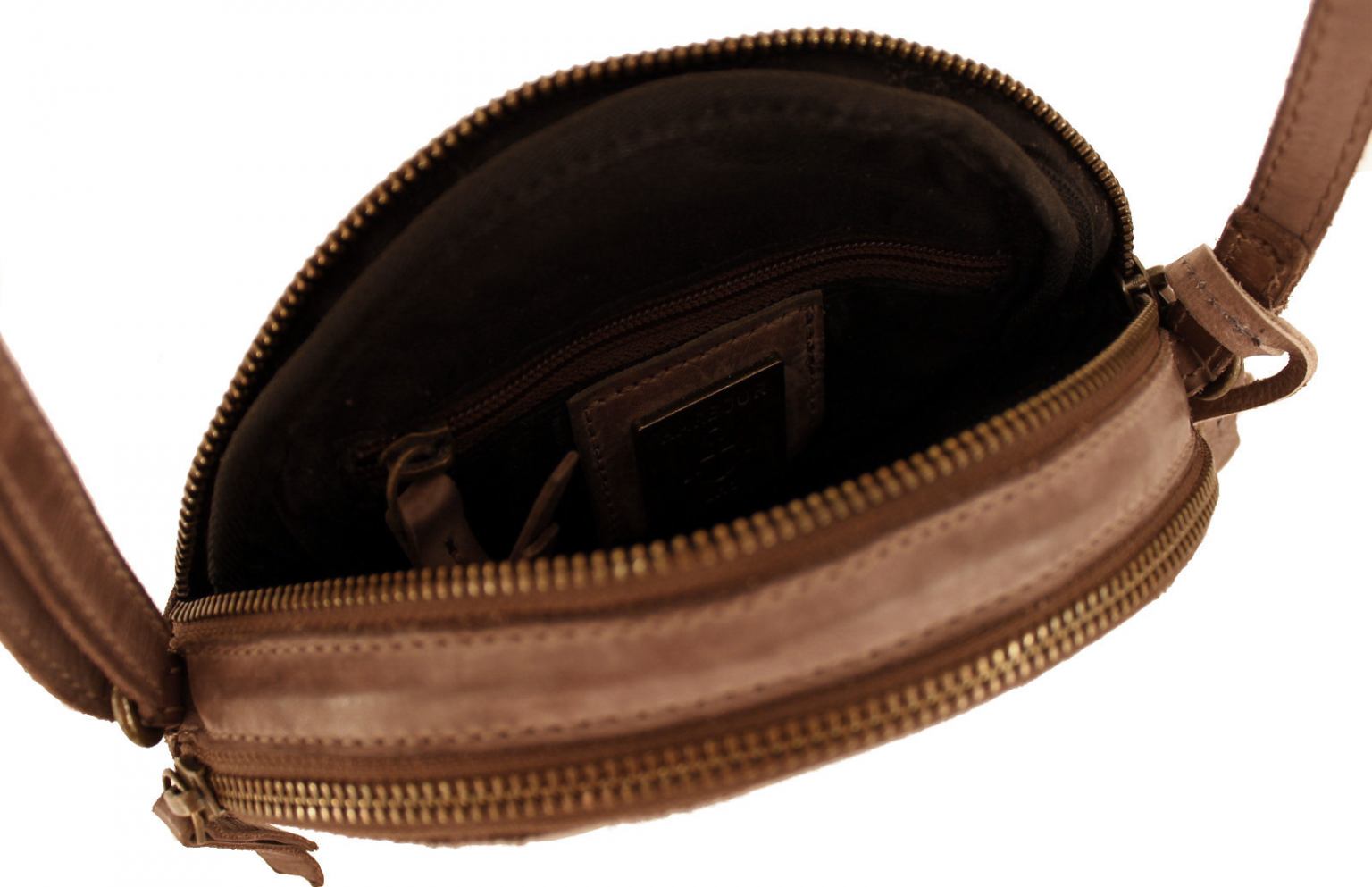 Runde Flechttasche Harbour2nd Elisabeth Charming Cognac braun