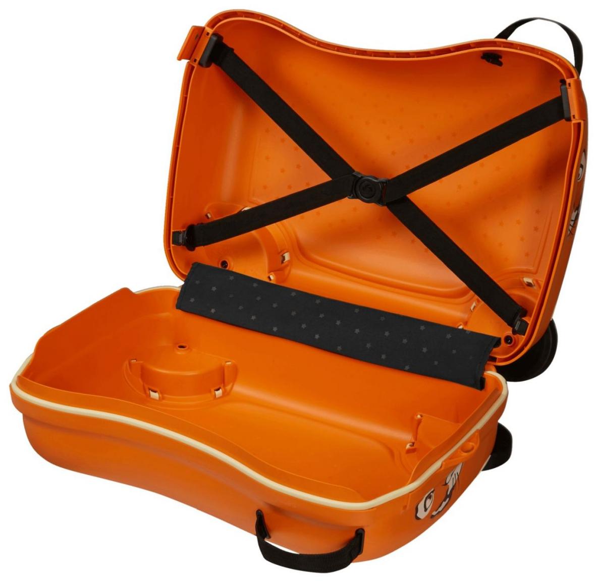 Samsonite Dream2Go Tiger Toby Rollenkoffer für Kinder orange Ride-On