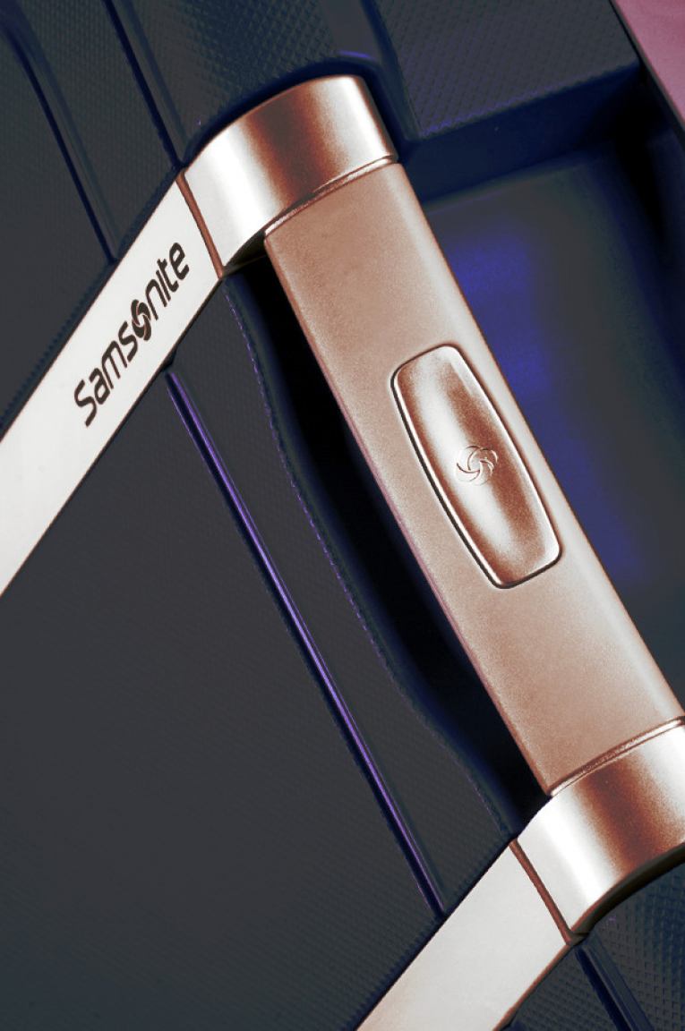 Samsonite S'Cure Handgepäck Trolley 55cm blau mit rot