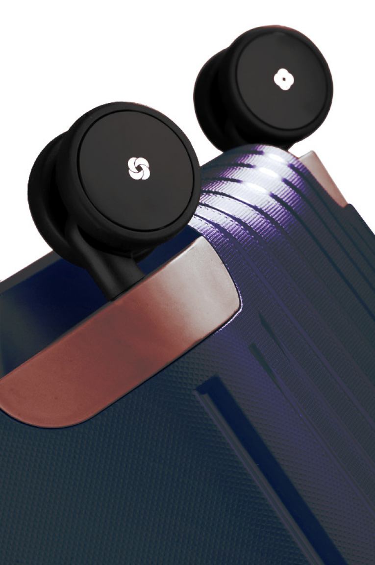 Samsonite S'Cure Handgepäck Trolley 55cm blau mit rot