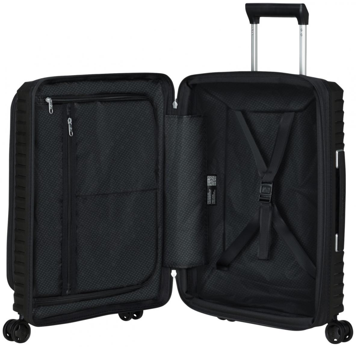 Samsonite Upscape Spinner S 55cm Easy Access erweiterbar Kabinenkoffer schwarz