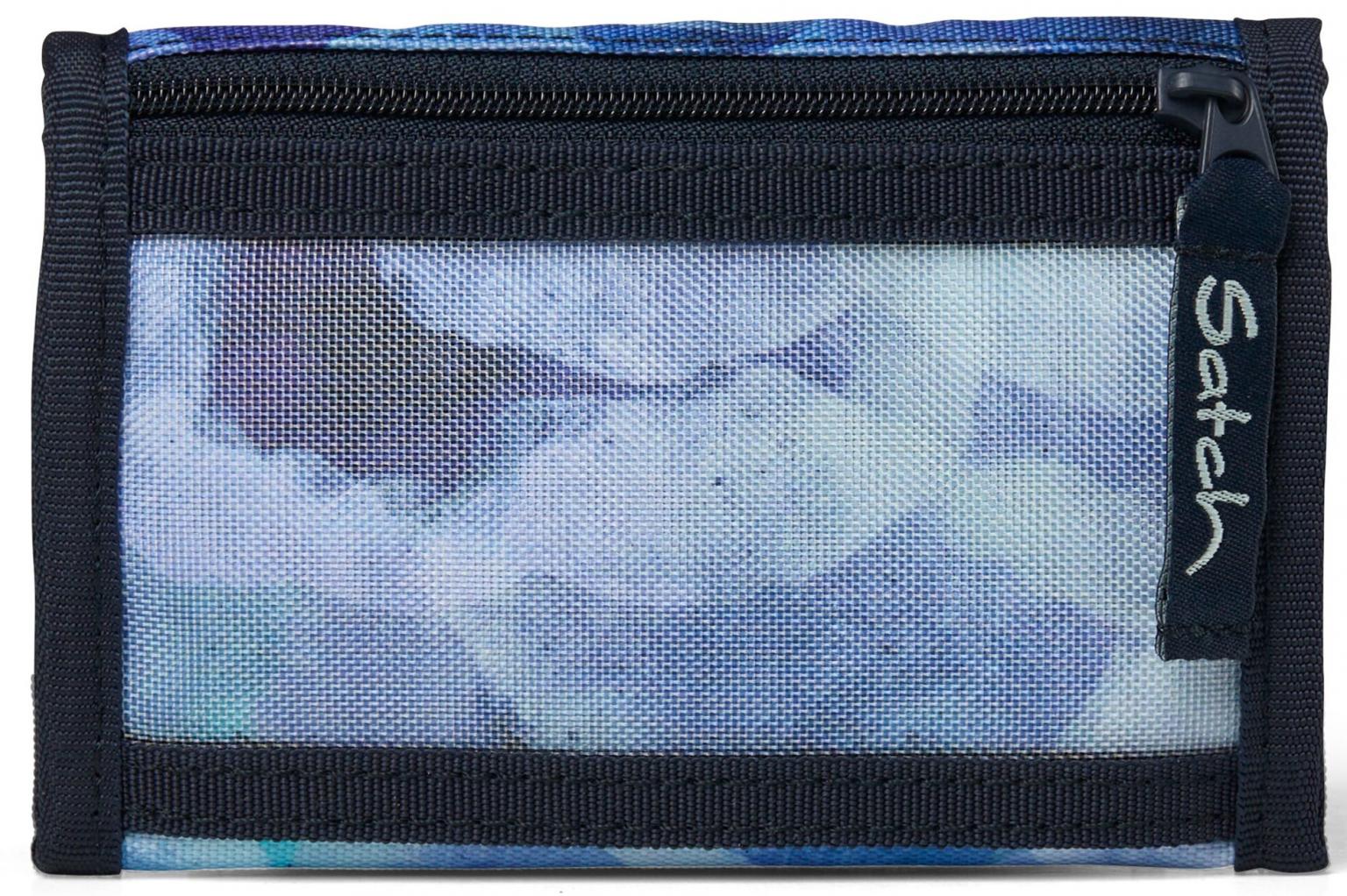 Satch Blurry Sky Wallet blau Klettverschluss recycelt Schüler